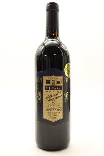 (1) 1995 C.J Pask Gimblett Road Cabernet Sauvignon Reserve, Hawke's Bay