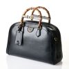 Gucci, Black Textured Dollar Calfskin Leather Medium Diana Duffle Bag - 2