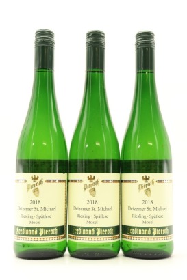 (3) 2018 Ferdinand Pieroth Detzemer St. Michael Riesling Spatlese, Mosel