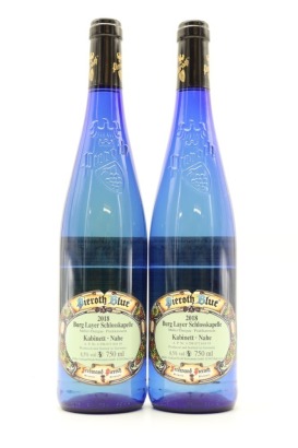 (2) 2018 Pieroth Blue Burg Layer Schlosskapelle Muller-Thurgau Kabinett, Nahe