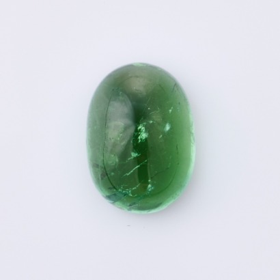 A Loose, 5.00ct Oval Cabochon Green Tourmaline