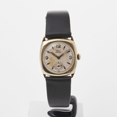 Circa 1930's, Hafis 9ct filled Yellow Gold watch