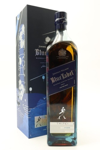 (1) Johnnie Walker Blue Label 'Cities of the Future' Taipei 2220 Limited Edition Blended Scotch Whisky, 40% ABV, 1000ml (GB)