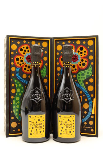 (2) 2012 Veuve Clicquot Ponsardin La Grande Dame Brut by Yayoi Kusama, Champagne [JR17.5] [WE96]