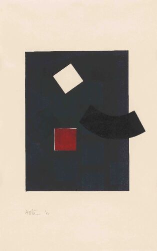 Framed print of 'Untitled, 1965, Europe' by Ralph Hotere