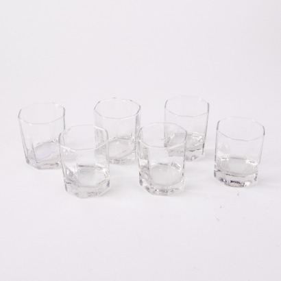 A Set of Six Octagonal Spirit Glasses