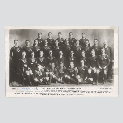 A 1905/1906 Postcard of the New Zealand Rugby Football Team