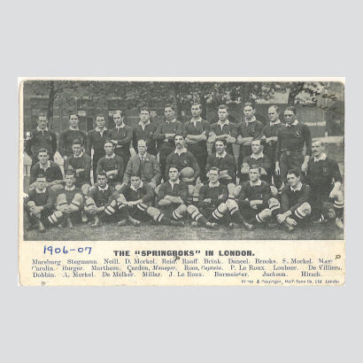 A 1906/1907 Postcard of the Springboks in London