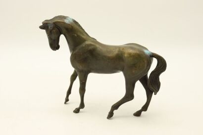 A Chinese bronze horse ornament