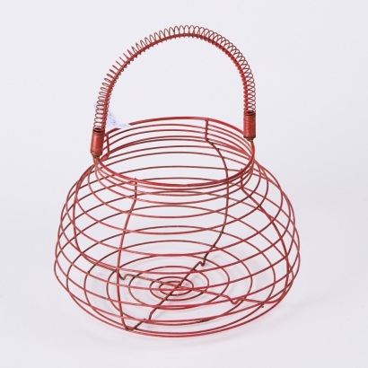 A French Red Metal Basket