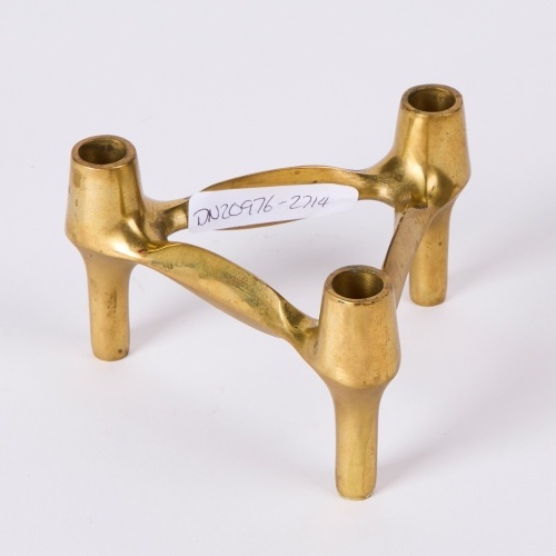A Single Brass Nagel Candle Holder
