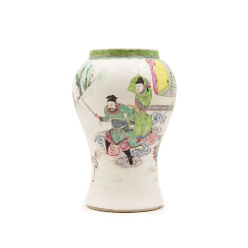 A Chinese Qing Dynastry Yongzheng Period Famille Rose Vase decorated with figures