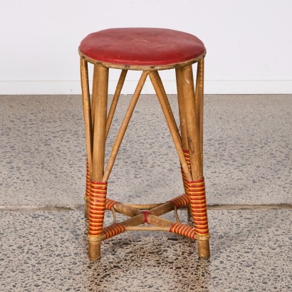 A Vintage Cane Stool