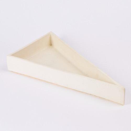 A Mid-Century Large White Ikebana Trough Vase