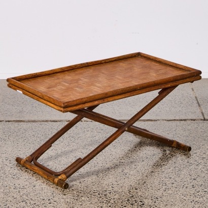 A Cane Bamboo Folding Table