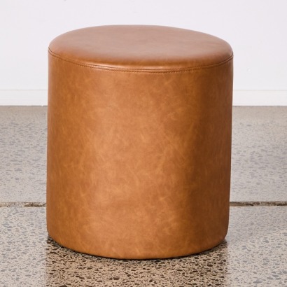 A Single Modern Brown Footstool/Stool