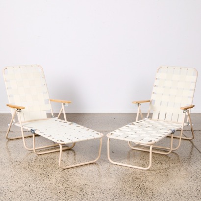A Pair of Folding Sun Loungers