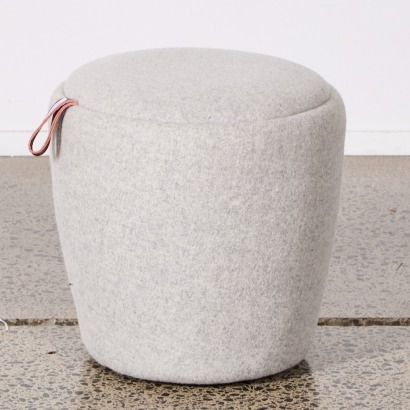 A Grey Wool Ottoman