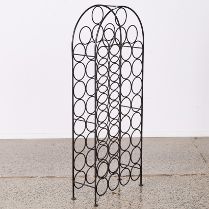 A Black Iron Wine Rack