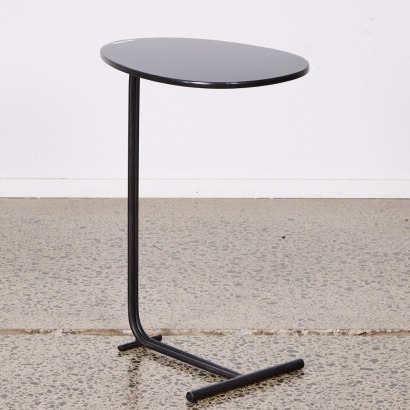 A Minimal Black Metal Side Table