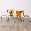 A Set of Four Formed Plywood Chairs by Danske Mobler - 2