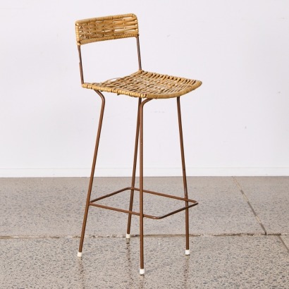 A Mid-Century Cane Stool