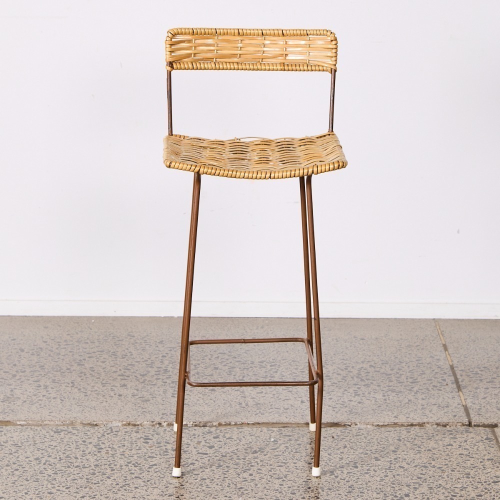 A Mid-Century Cane Stool