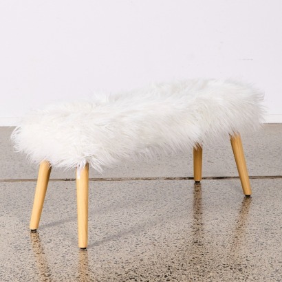 A Facsimile Sheepskin Ottoman