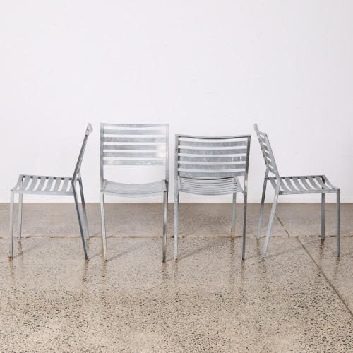 A Set of Four Andrew Patterson Outdoor Dining Chairs for Michael Draper