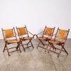 A Set Of Four Trendsetter Campaign Leather Chairs - 2