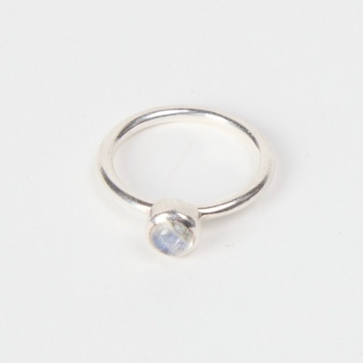 A Sterling Silver & Moonstone Ring