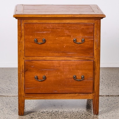 A Two Drawer Side Table