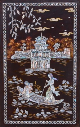 An Inlaid Boat Scene