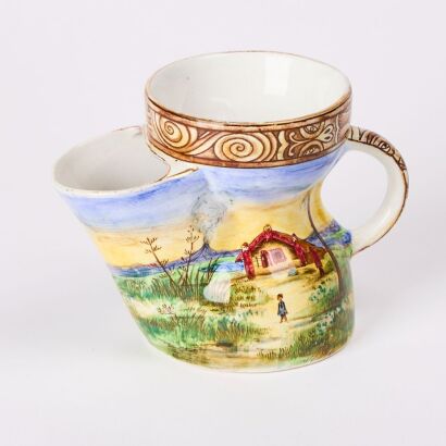 A Hand Painted Royal Winton "Maori Land" Shaving Mug