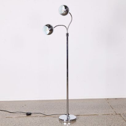 A Floor Standing Twin Eyeball Lamp