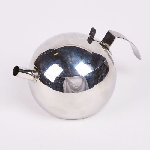 A 1980's Italian Post Modern Stainless Steel Teapot by Stella Collection