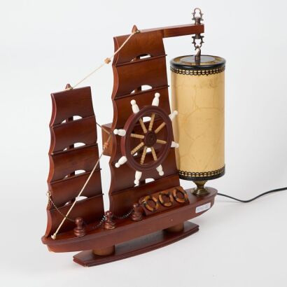 A Crafted Ship Lamp