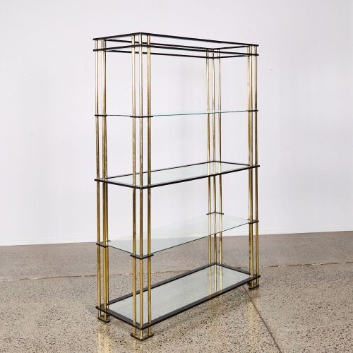 A Hollywood Regency Shelving Unit