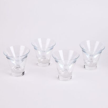 A Set of Four Arcoroc Freeze Cocktail Glasses