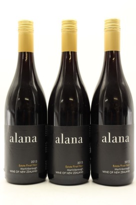 (3) 2013 Alana Estate Pinot Noir, Martinborough