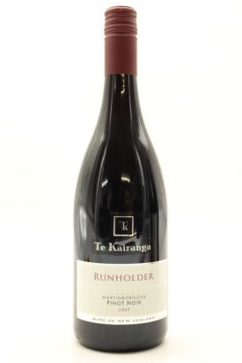 (1) 2007 Te Kairanga Runholder Pinot Noir, Martinborough