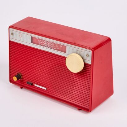 A Red Plastic Transistor Radio C.1950