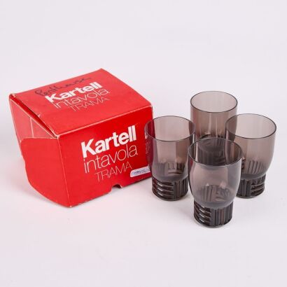 A Boxed Set of Four Kartell Trama Glasses