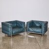 A Pair Of Italian Made Le Corbusier LC3 Style Chairs