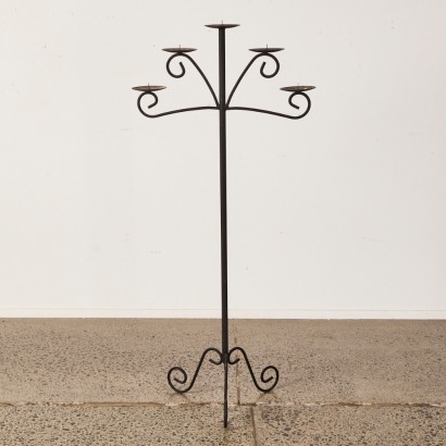 A Tall Metal Candelabra