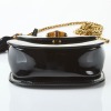 Gucci, Black Patent Leather / Bamboo Mini Bag with Gold Plated Chain - 2