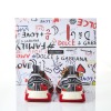Dolce and Gabbana, Red Flower Sneakers, Size 35 with Box - 3