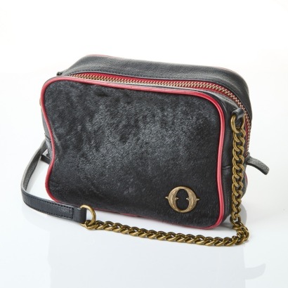 ottod'Ame Black Leather Chain Bag