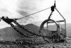 Clearing Gravel on the Site of The Earth Dam at Benmore: This Shovel of Dragline Lifts Five Cubic Yards