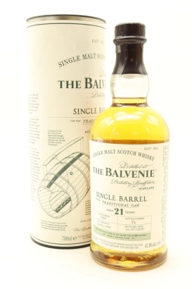 (1) The Balvenie Single Barrel Traditional Oak 21 Year Old Malt Scotch Whisky, 47.8% ABV